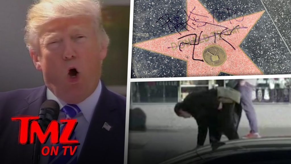 Donald Trump's Hollywood Walk of Fame Star Doused with Fake Blood, After Swastikas | TMZ TV 1