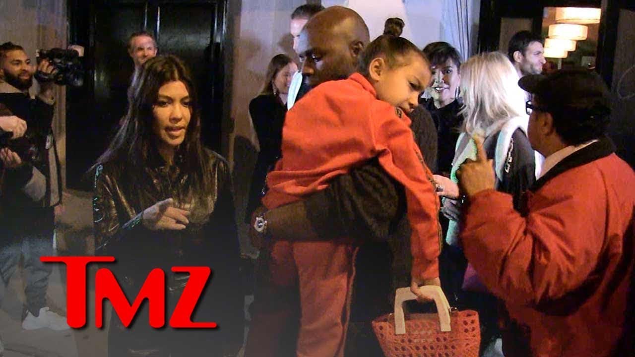 North West Dines at Fancy Restaurant with Aunt Kourtney Kardashian | TMZ 1