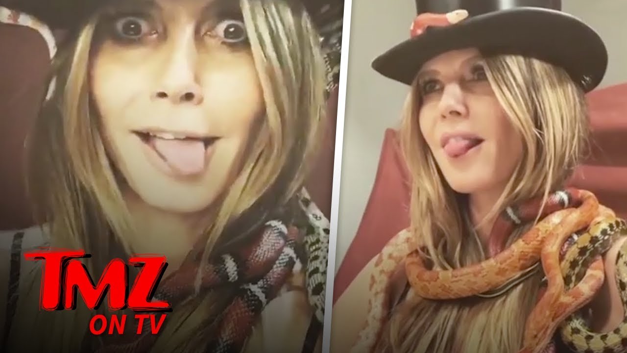 Heidi Klum Looks Hot While Covered In Snakes! | TMZ TV 4