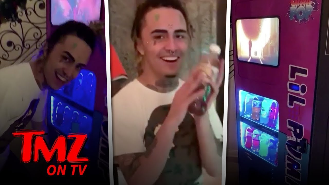 Lil Pump Scores $10k Custom Soda Machine from Exotic Pop | TMZ TV 3