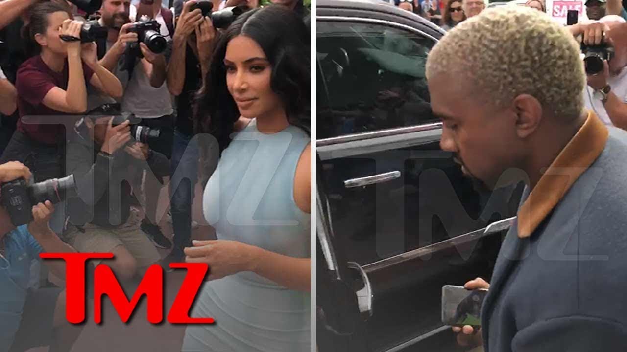 Kim Kardashian and Kanye West Go Shopping in Miami, Throng of Cameras Follow | TMZ 2