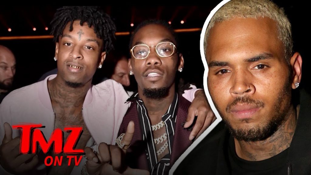 Chris Brown Starts Beef With Offset Over 21 Savage Jokes | TMZ TV 1