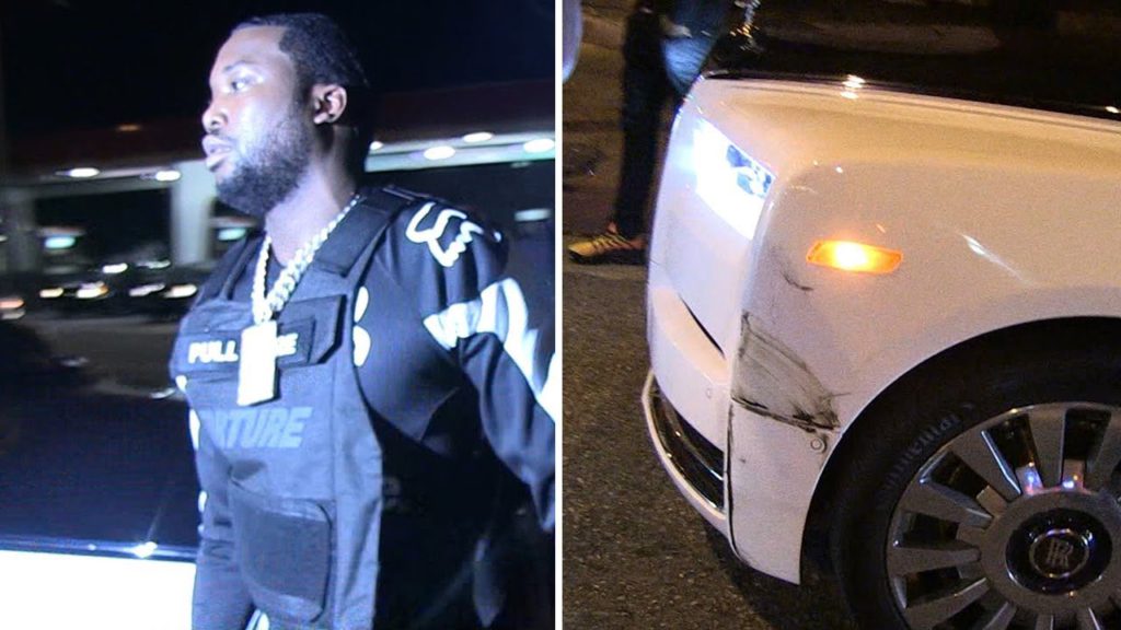 Meek Mill's Rolls-Royce Phantom Gets in Accident at L.A. Nightclub 1