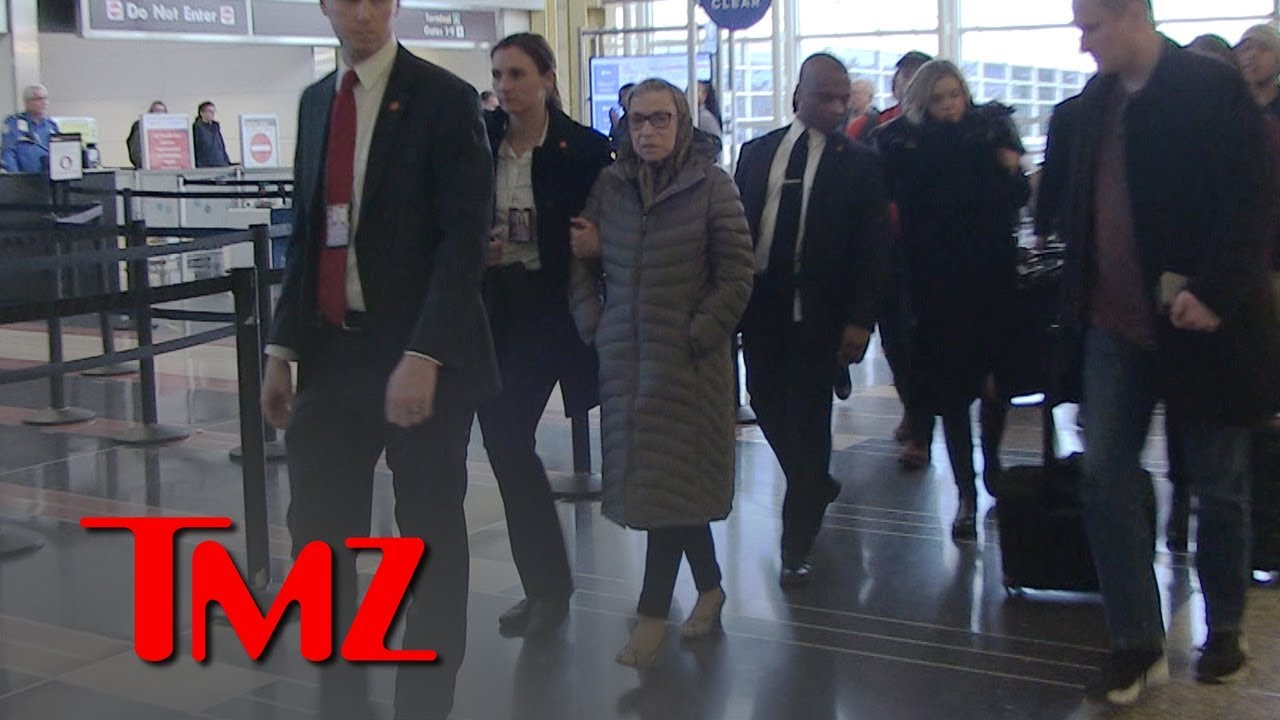 Ruth Bader Ginsburg Talks About Her Post Surgery Condition at Reagan Airport | TMZ 3