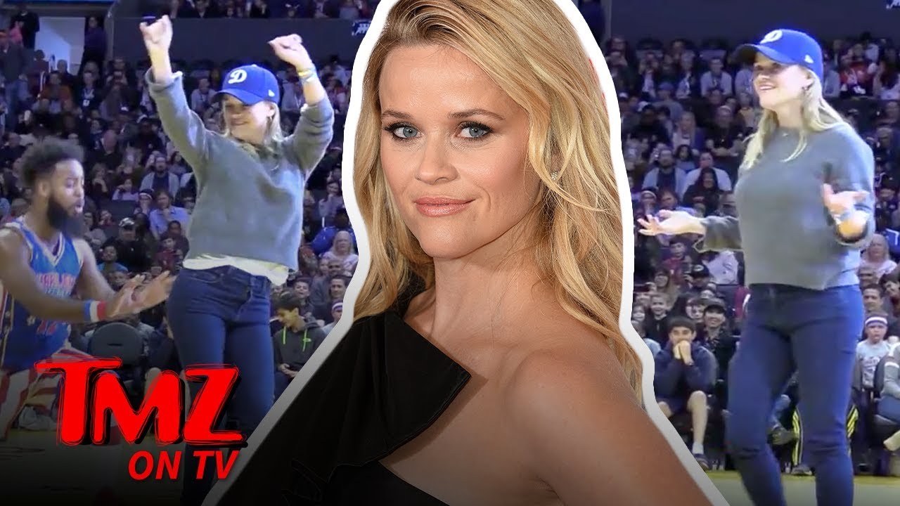 Reese Witherspoon Sits Courtside At A Harlem Globetroters Game | TMZ TV 4