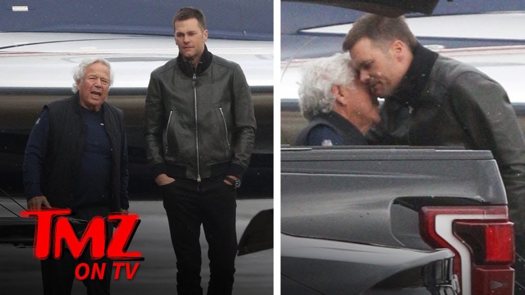 Tom Brady Gives A Warm Hug To Robert Kraft Amidst Allegations | TMZ TV 1