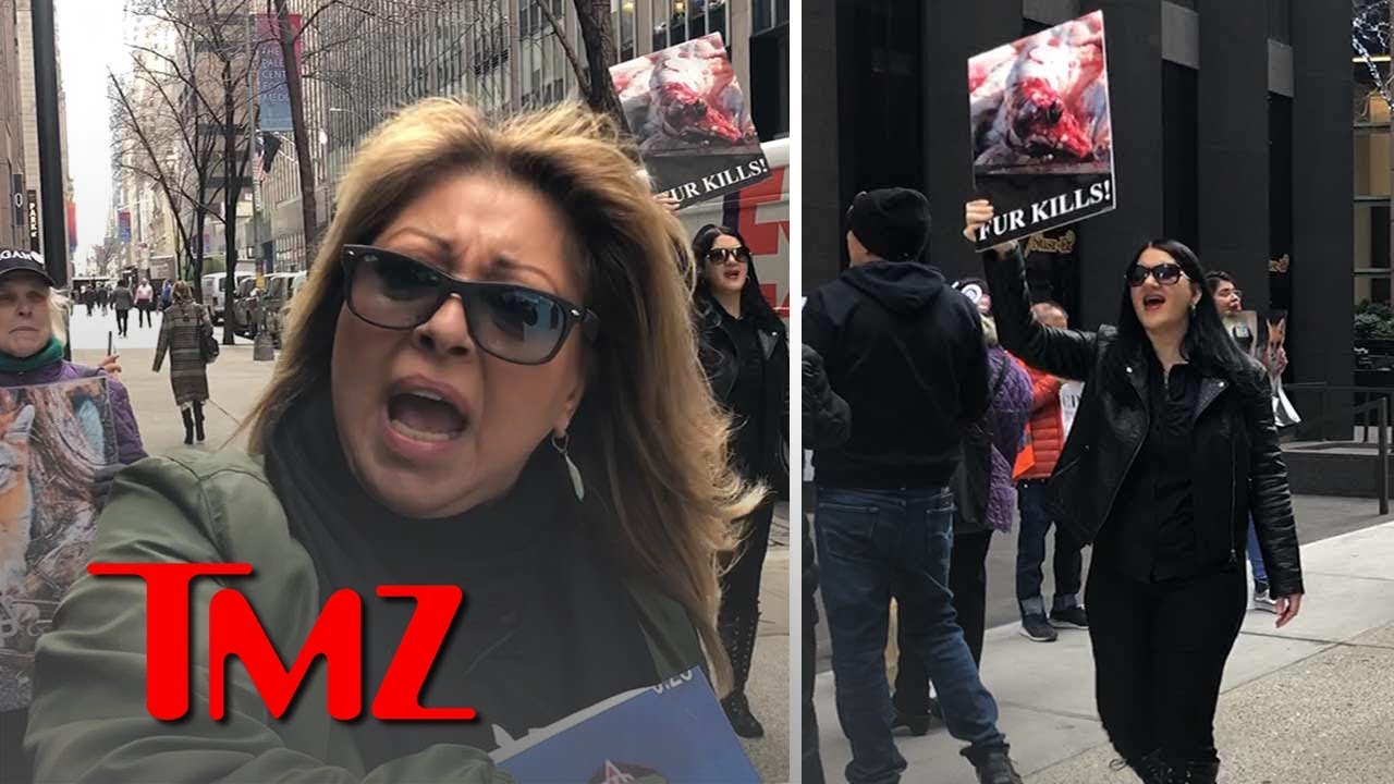 PETA Protesters Gather Outside CBS To Protest Network and Big Boi | TMZ TV 1