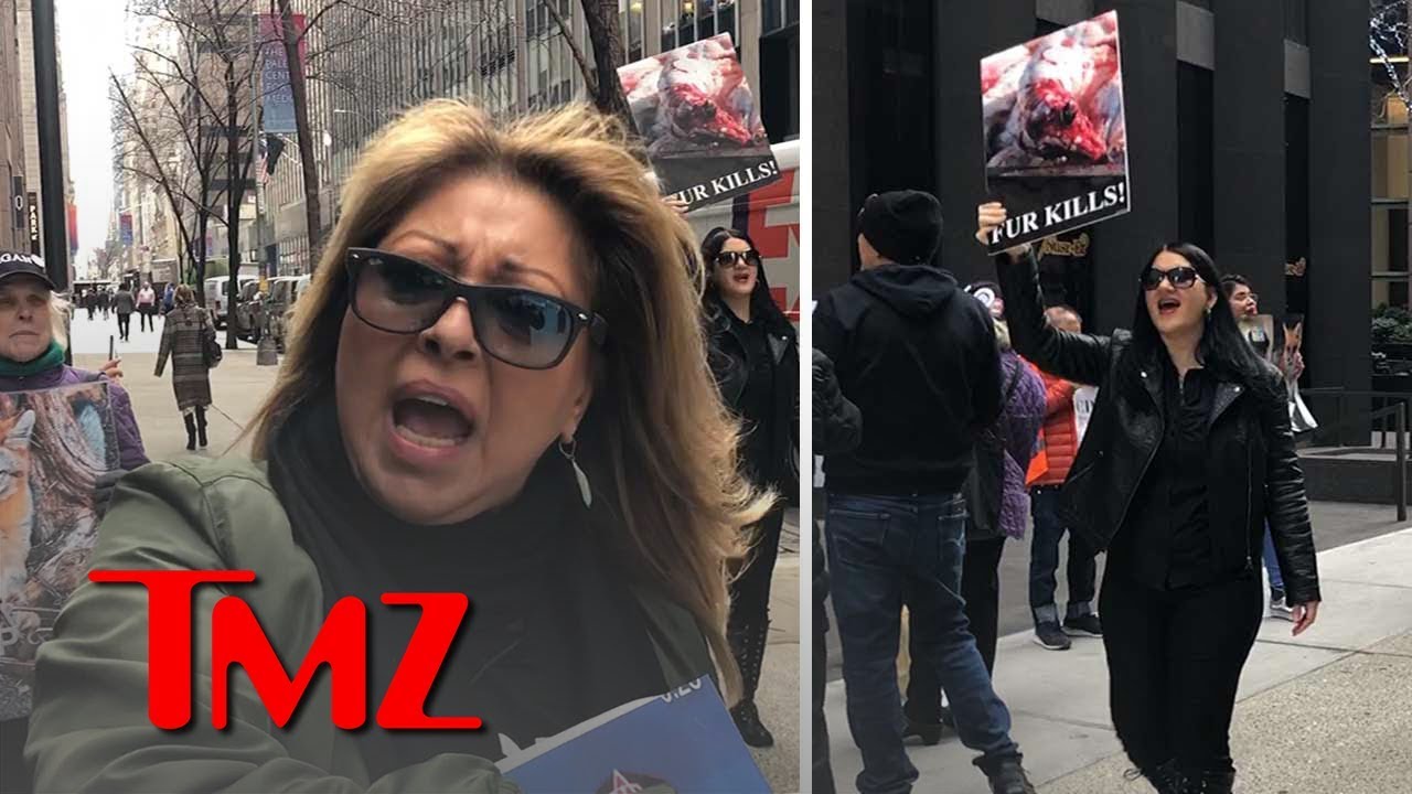 PETA Protesters Gather Outside CBS To Protest Network and Big Boi | TMZ TV 4