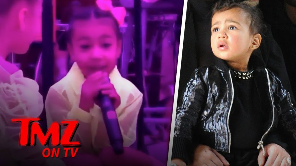 North West Grabs The Mic From Kanye To Sing Her Heart Out! | TMZ TV 1