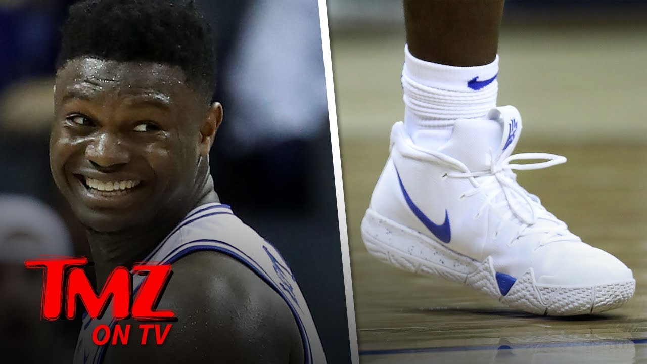 Zion Williamson Wears Nike Kyrie 4 Sneakers in Duke Return | TMZ TV 3