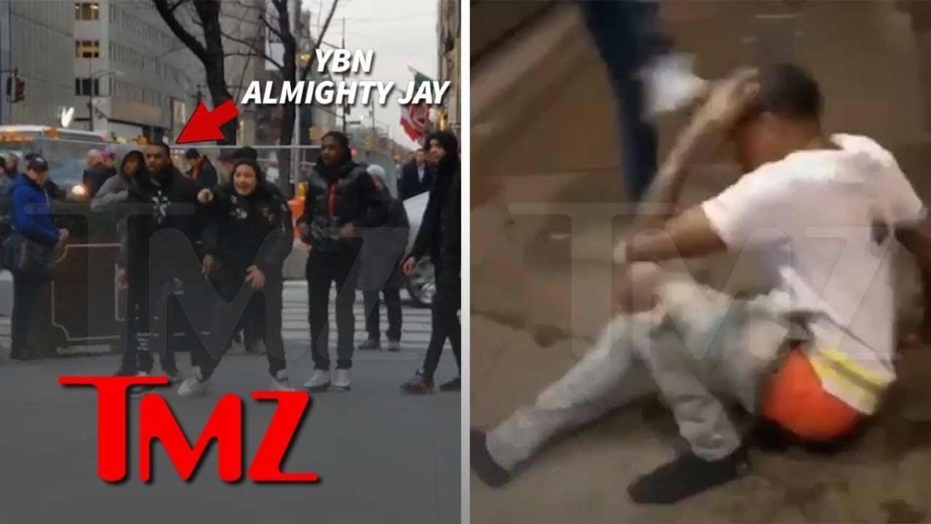 YBN Almighty Jay Gets Stomped in NYC Street Fight | TMZ 1
