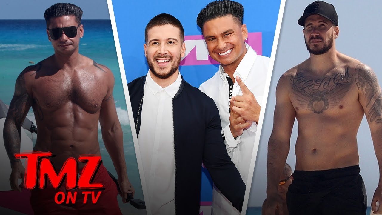 Pauly D and Vinny Shirtless and Ripped On Beach in Mexico | TMZ TV