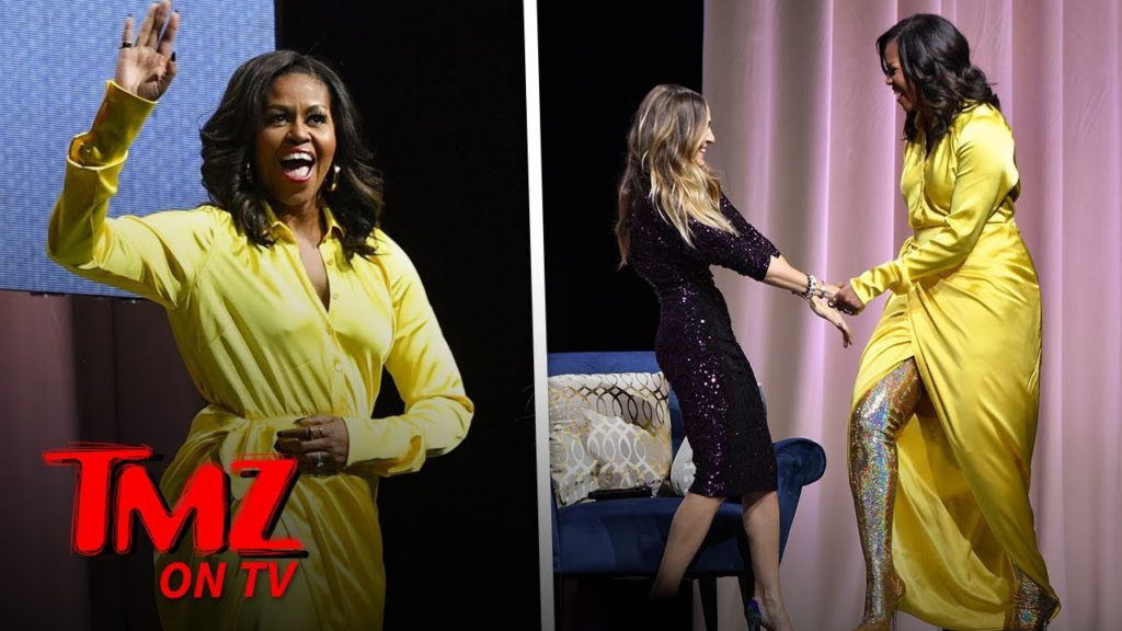 Michelle Obama Slays on Her Book Tour, Wearing Thigh High Balenciaga Boots | TMZ TV 1