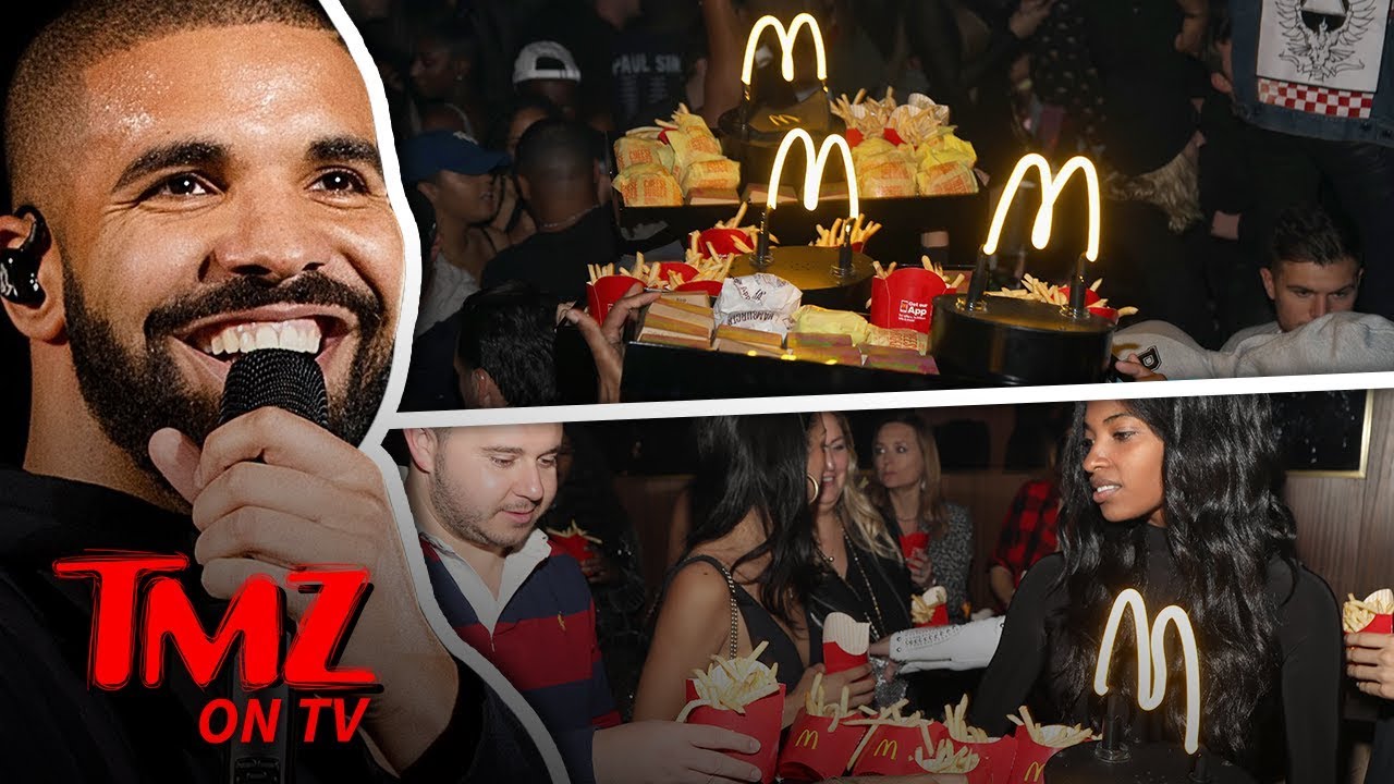 Drake Makes It Rain McDonald's In The Club! | TMZ TV 4