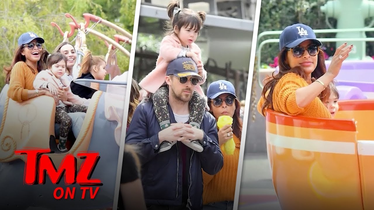 Eva Mendes & Ryan Gosling Take Their Daughter To Disneyland | TMZ TV 5