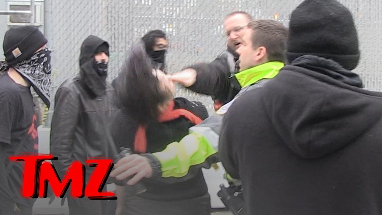 TRUMP PROTESTS STREET FIGHT BREAKS OUT | TMZ 1