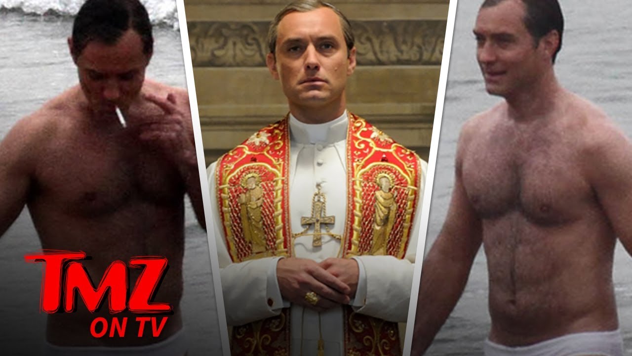 Jude Law Strips Down to Speedo, Gets Handsy with 'New Pope' Costar | TMZ TV 2