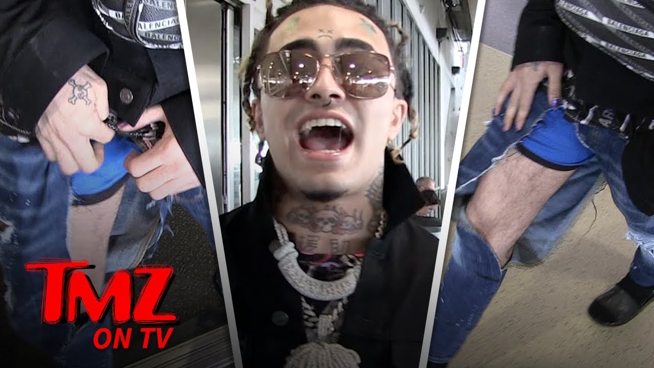 Lil Pump Walking Around With Completely Ripped Pants | TMZ TV 5