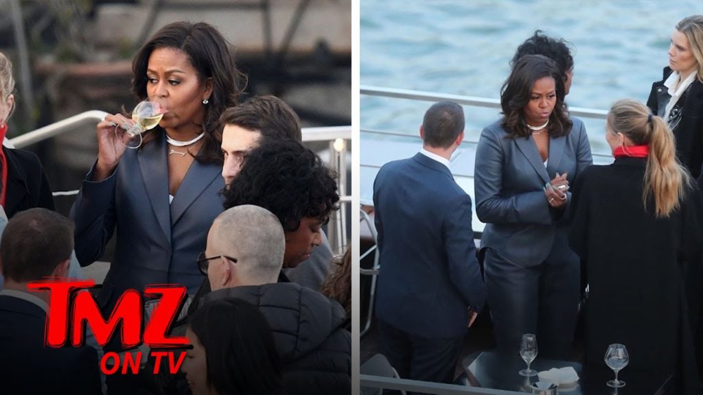 Michelle Obama on Paris Dinner Cruise During Notre Dame Cathedral Fire | TMZ TV 1