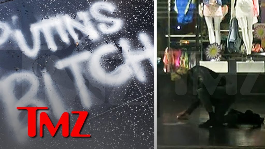 President Trump is 'Putin's Bitch' According to Vandalized Hollywood Star | TMZ 1