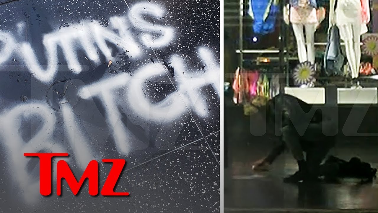 President Trump is 'Putin's Bitch' According to Vandalized Hollywood Star | TMZ 5