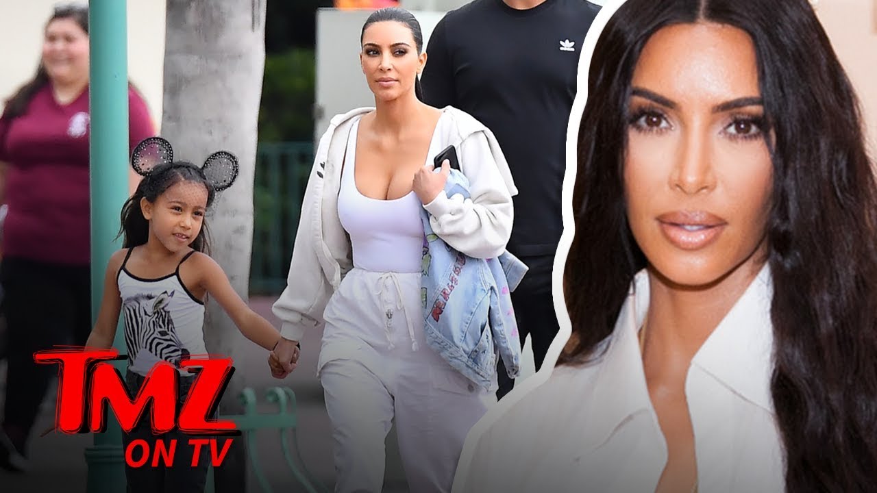 Kim Kardashian And North West Storm Disneyland! | TMZ TV 5