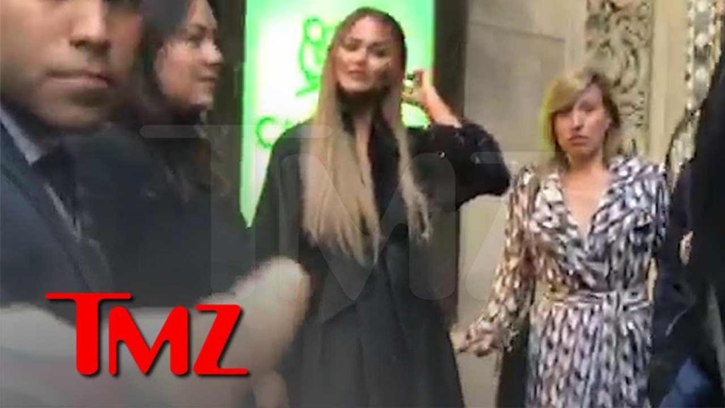 Chrissy Teigen Targeted By Fur Protester, Shrugs Off Heckler | TMZ 1