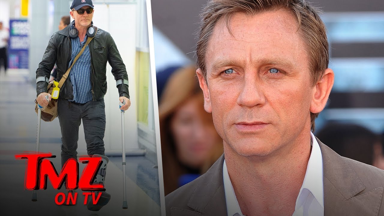 Daniel Craig's Walking on Crutches, Boot Following 'Bond 25' Injury | TMZ TV 1